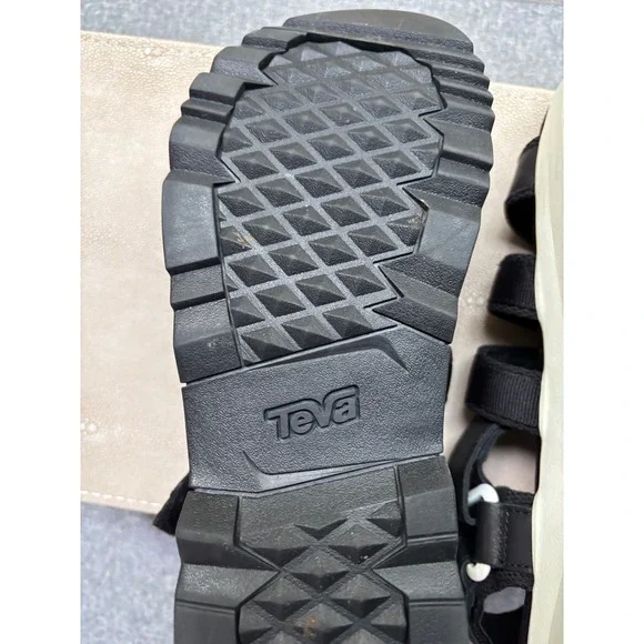 TEVA Women's Zamora Black Flatform Platform Foam Sandals US 8 Comfortable - Picture 6 of 8